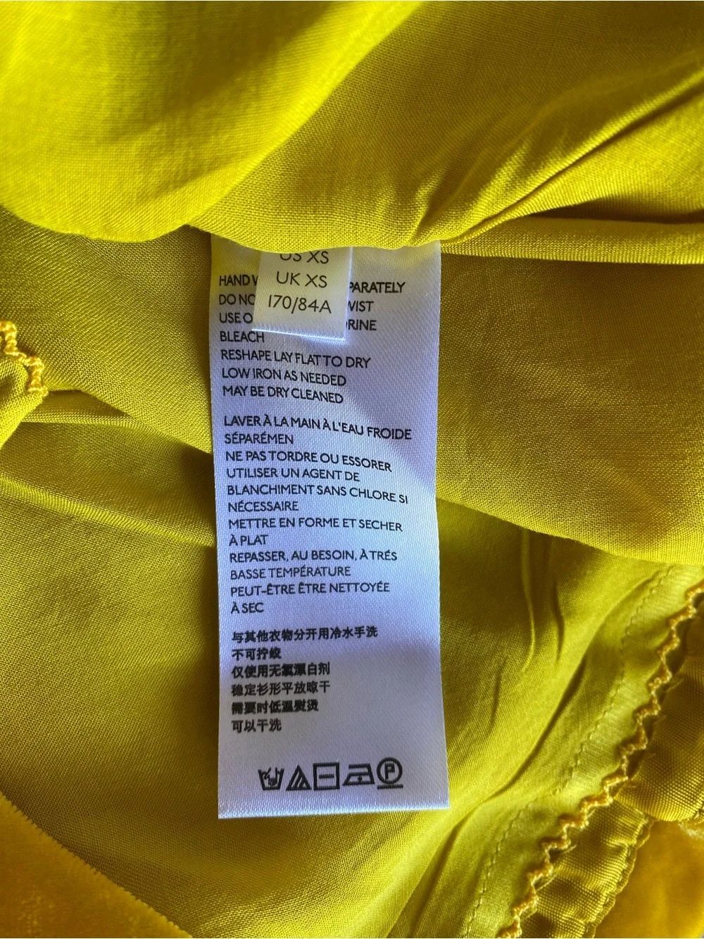 Anthropologie Velvet Midi Skirt in Mustard Yellow Sz XS - Picture 10 of 12
